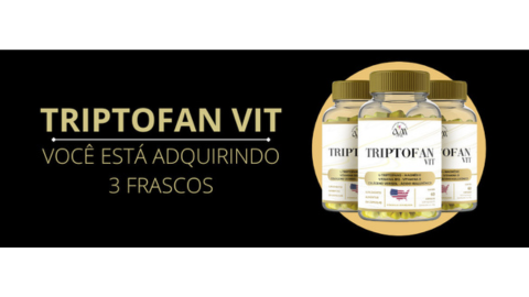 Triptofan Vit - 3 Frascos + 2 Ebooks