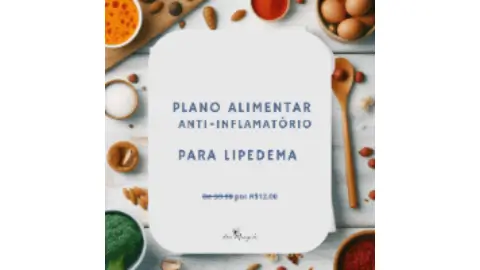 cupom de desconto E-book Plano alimentar anti-inflamatório para lipedema