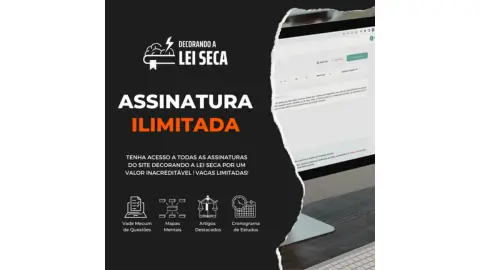 cupom de desconto Assinatura ILIMITADA Decorando a Lei Seca