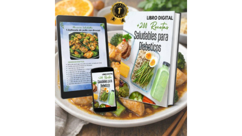 Cupón de descuento 200 Recetas para Diabéticos + Bonos de Regalo – 45% OFF