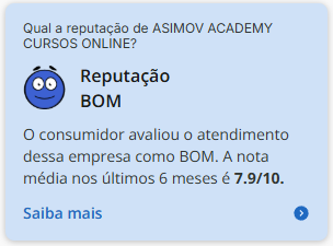 Asimov Academy no Reclame Aqui